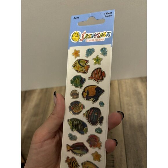 Vintage Samdylion Stickers Gems Fish, Sealed - Picture 3 of 3
